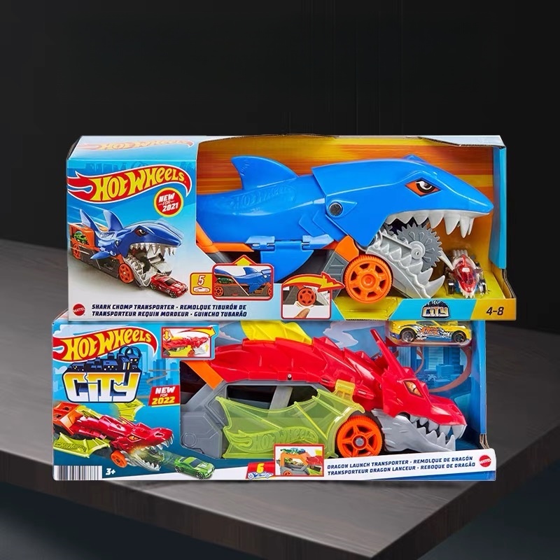 Hot Wheels Car Track Sets - عجلة الرياح والنار مدينة الجوع القرش