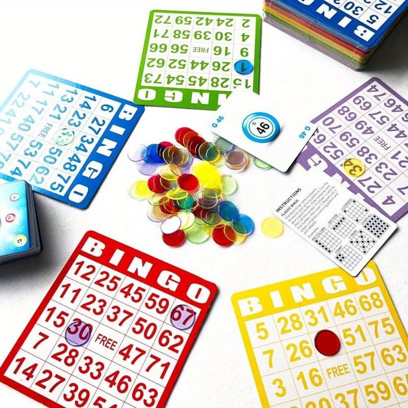Party Games Bingo - 50/100 قطعة من بطاقات البينجو غير