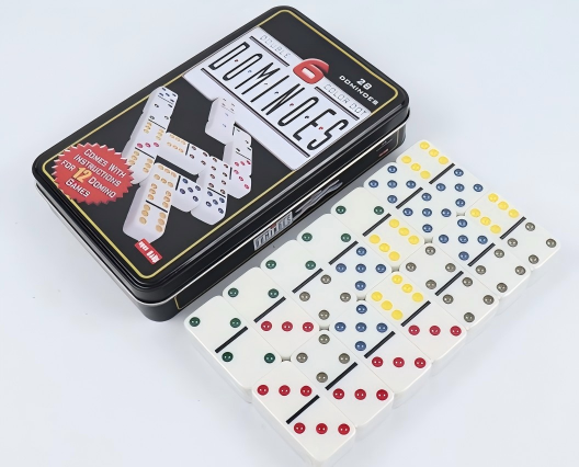 Party Games Box - مجموعة دومينو ماهج الأنيقة مزدوجة الستة