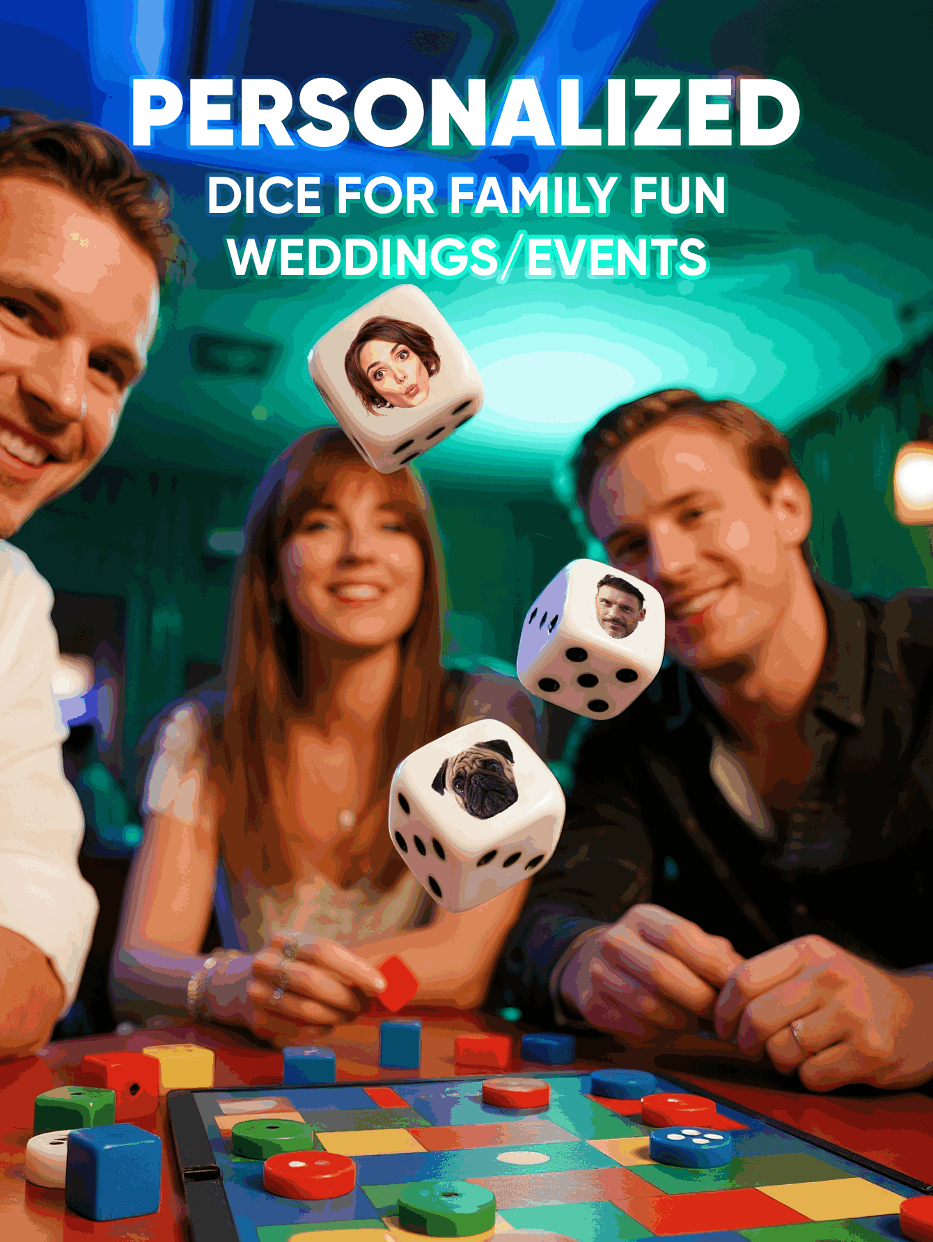 نرد مخصص بوجوه شخصية، نرد مرح  - مراجعة Party Games For Adults وسعره