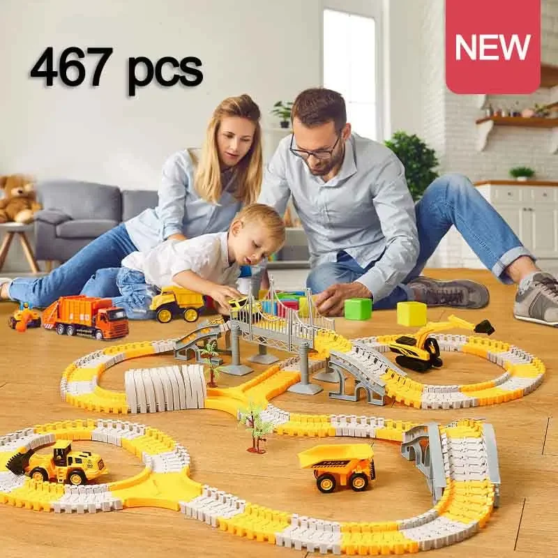 137-467 قطعة الأطفال لعبة مسار - مراجعة Hot Wheels Car Track Sets وسعره