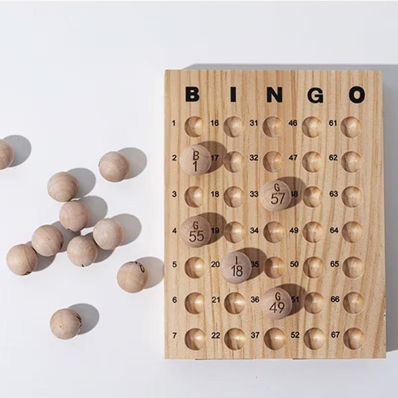 75 قطعة من كرات البينجو الخشبي - مراجعة Party Games Bingo وسعره